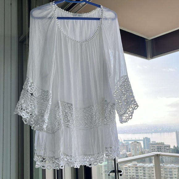 White lacy top - Picture 2 of 2